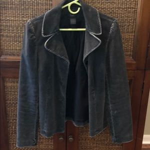Frenchi Black Distressed Blazer Size large